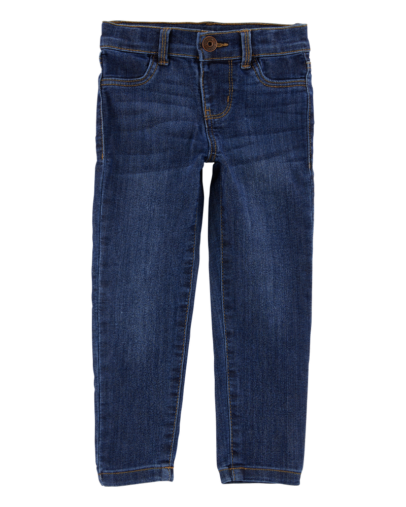 Toddler Dark Blue Wash Super Skinny-Leg Jeans, image 1 of 4 slides