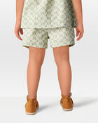 Toddler Tropical Print Drawstring Shorts - Green, image 3 of 7 slides