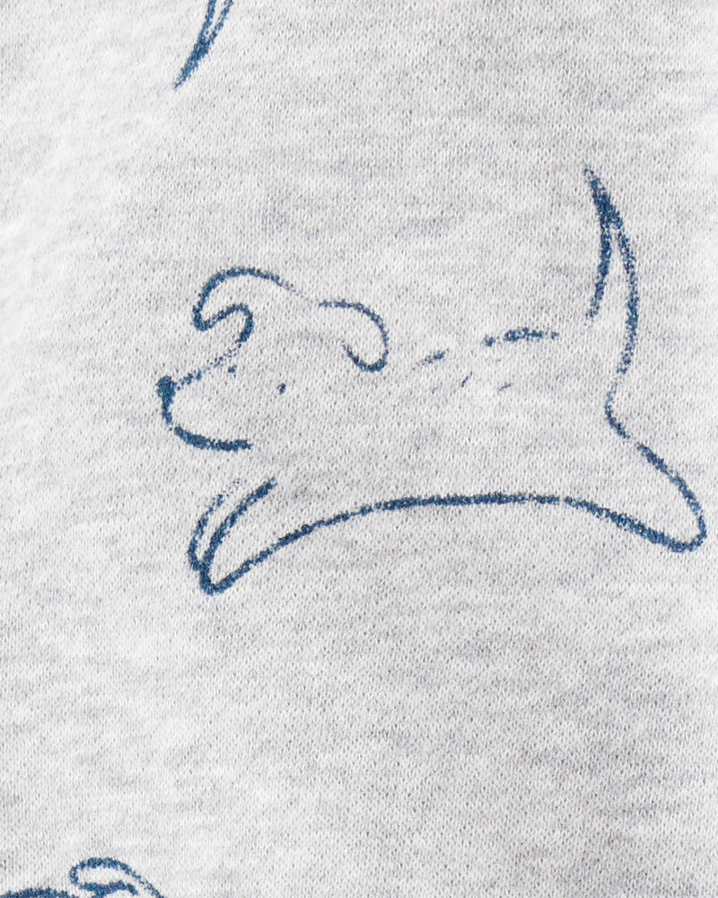 Baby Boy 3-Piece Dog Hoodie, Pants & Bodysuit Set - Grey/Ivory, image 6 of 8 slides