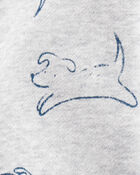 Baby Boy 3-Piece Dog Hoodie, Pants & Bodysuit Set - Grey/Ivory, image 6 of 8 slides