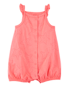 Baby Starfish Snap-Up Cotton Romper, image 1 of 3 slides