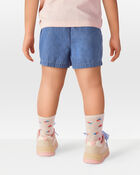 Toddler 2-Piece Flamingo Ribbed Tank Top & Chambray Shorts Set - Pink/Blue
, image 9 of 9 slides