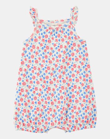 Baby Floral Cotton Romper, 