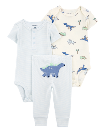 Baby 3-Piece Dinosaur Little Outfit Set, 
