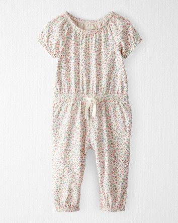 Baby Organic Cotton Floral-Print Jumpsuit, 