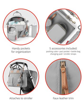 Suite by Skip Hop 6-in-1 Diaper Backpack Set, 