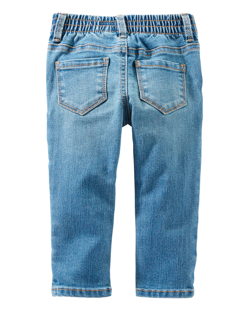 Baby Medium Blue Wash Skinny-Leg Jeans, image 2 of 4 slides