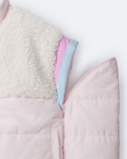Toddler Girl Colorblock Zip-Up Jacket - Light Pink/Cream, image 7 of 9 slides