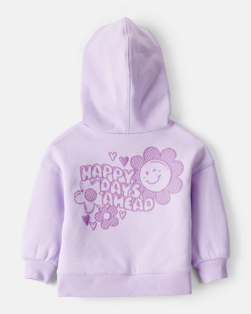 Baby Girl 2-Piece DayDream Fleece Flower Graphic Long-Sleeve Hoodie & Pant Set - Purple, image 5 of 7 slides