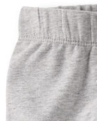 Baby 2-Pack Organic Cotton Pants in Heather Grey & Deep Teal, image 3 of 4 slides