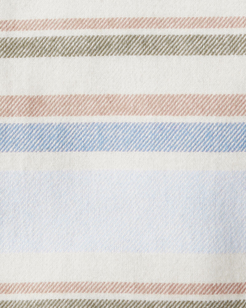 Baby Boy Striped Cotton Long-Sleeve Button-Down Shirt, image 2 of 3 slides