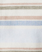 Baby Boy Striped Cotton Long-Sleeve Button-Down Shirt, image 2 of 3 slides