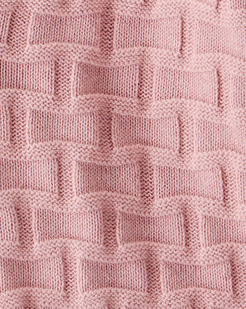 Kid Cropped Sweater Knit Stitched Cardigan - Pink, 