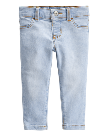 Baby Light Blue Wash Skinny-Leg Jeans, 
