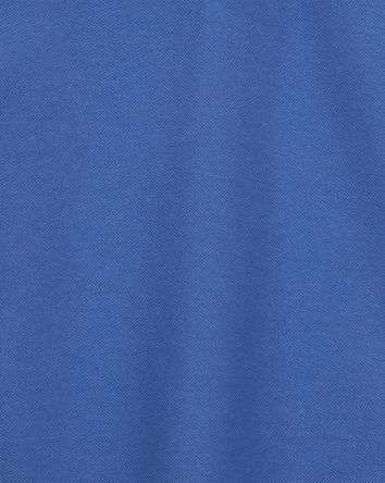 Toddler Boy Pique Uniform Polo Shirt - Blue, 