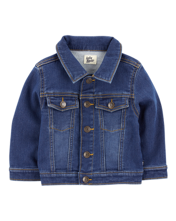 Baby Boy Knit-Like Denim Jacket - Dark Wash, 
