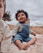 Baby Organic Cotton Denim Overalls, image 5 of 6 slides