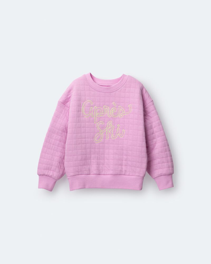 Toddler Girl Apr&egrave;s Ski' Dolman-Sleeve Sweatshirt - Lilac, image 2 of 6 slides