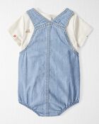 Baby Organic Cotton Chambray Bubble Set, image 2 of 6 slides