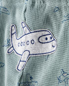 Baby Boy 3-Piece Airplane Print Long-Sleeve Bodysuit & Pant Set - Blue, image 5 of 6 slides