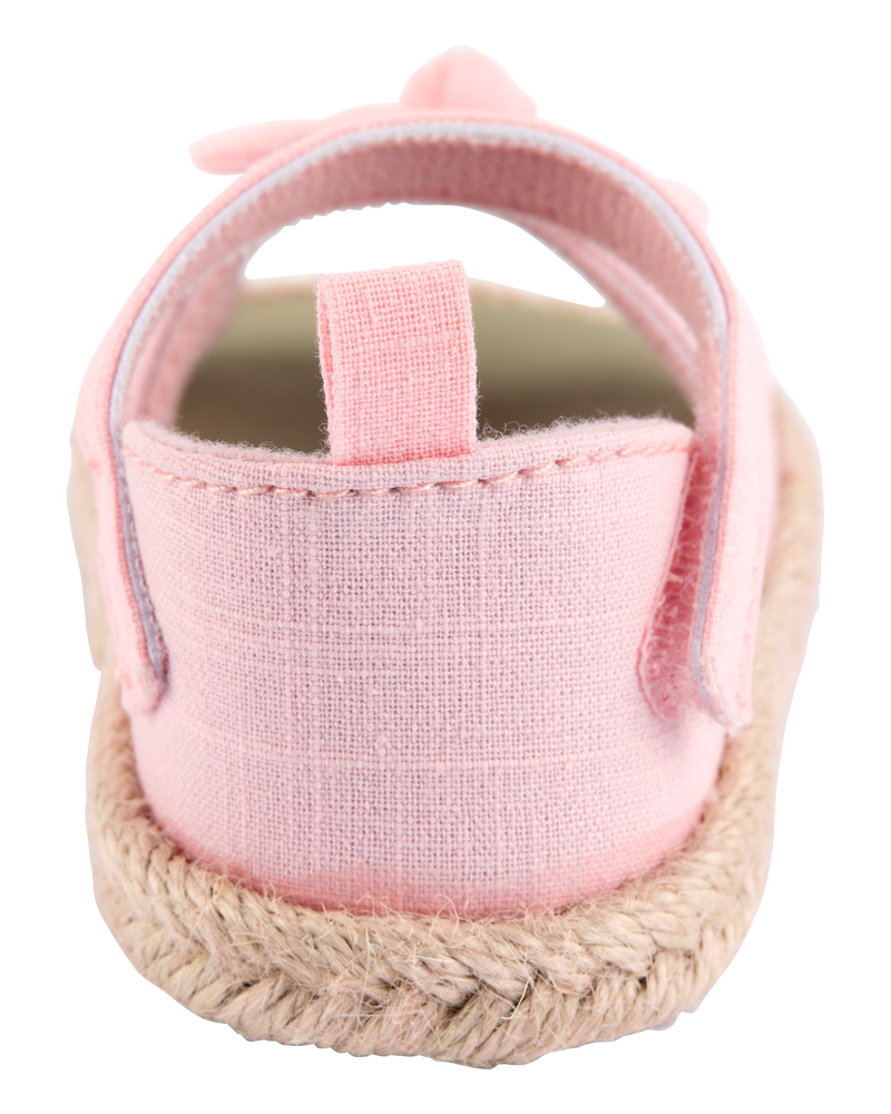 Baby Girl Bow Espadrille Sandals - Pink, image 3 of 6 slides