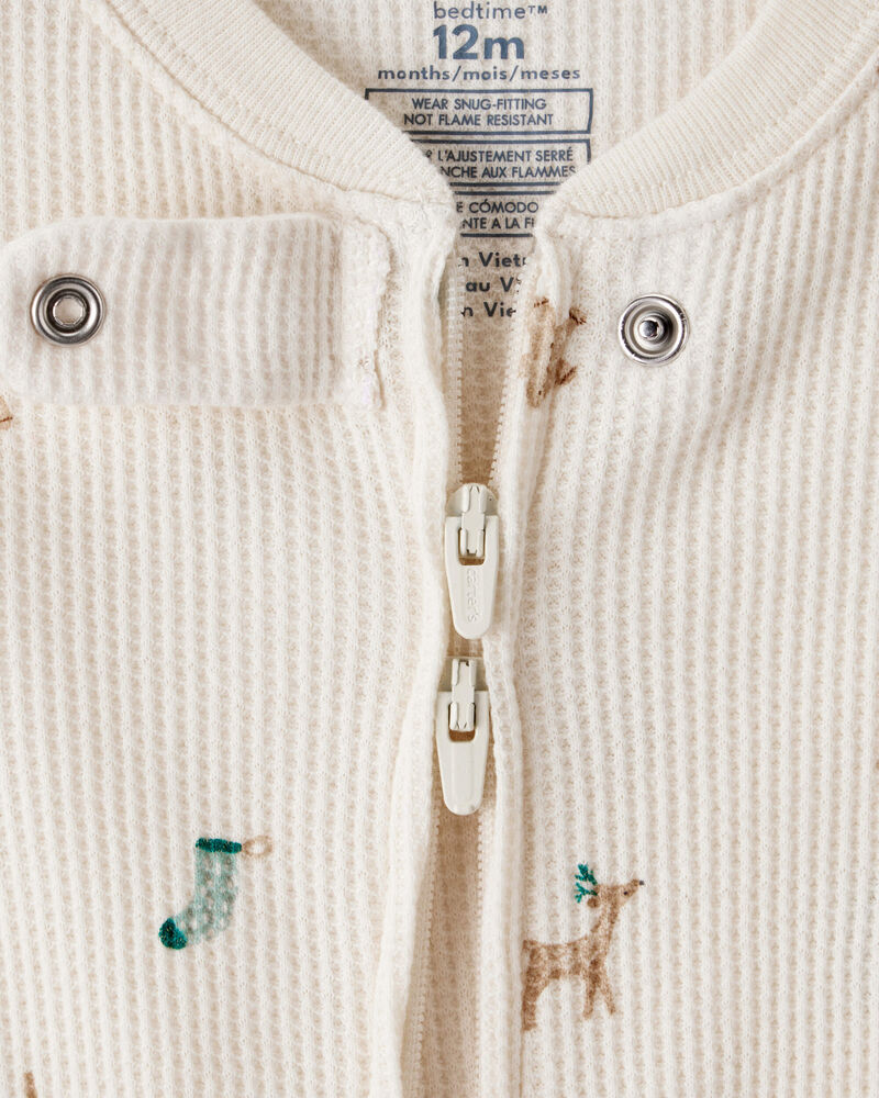 Baby 2-Pack Christmas Cotton Snug Fit 1-Piece Pajamas - Red/White
, image 3 of 7 slides