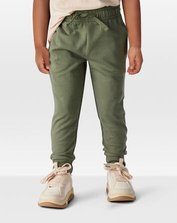 Toddler Boy Pull-On Drawstring Joggers - Green, 