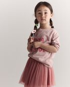 Toddler Girl 'I Wanna Go Outside' Long-Sleeve Relaxed Graphic Tee - Light Pink, image 5 of 6 slides