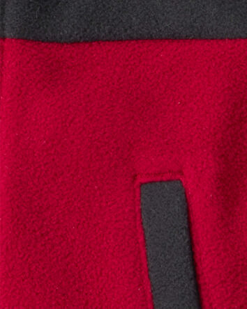 Baby Boy 3-Piece Christmas Tree & Truck Print Vest, Bodysuit & Pant Set - Red/Black/Grey, 