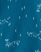 Baby Boy Woodland Long-Sleeve Graphic Bodysuit - Blue, image 2 of 3 slides