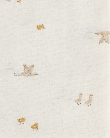 Baby 4-Pack Stork Print Receiving Blankets - Yellow, 