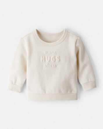 Baby Girl DayDream Fleece Hugs Pullover Sweatshirt - Cream, 