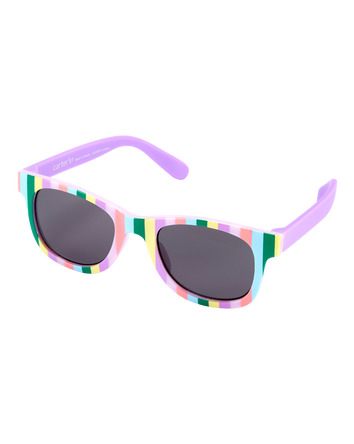 Striped Classic Sunglasses - Purple, 
