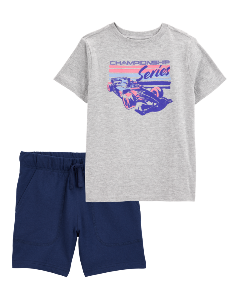 Kid 2-Piece Championship Series Tee & French Terry Shorts Set, image 1 of 6 slides