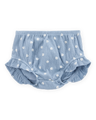 Baby Girl 3-Piece Shell Print Outfit Set - Blue/White, image 2 of 5 slides