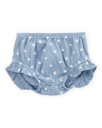 Baby Girl 3-Piece Shell Print Outfit Set - Blue/White, 