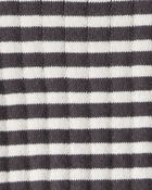 Baby Girl Striped Long-Sleeve Sweater - Ivory/Black, image 2 of 3 slides