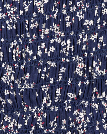 Baby Floral Twill Peplum Top, 