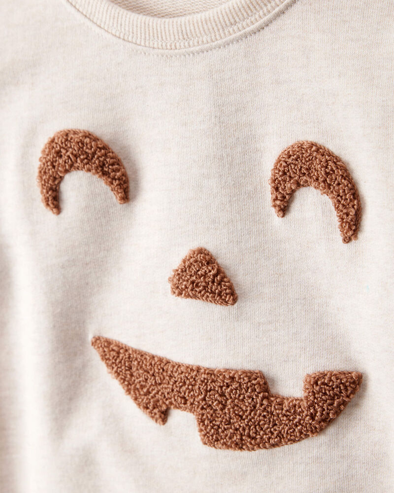 Toddler Boy Halloween Jack-O-Lantern Sweatshirt - Ivory, image 2 of 4 slides