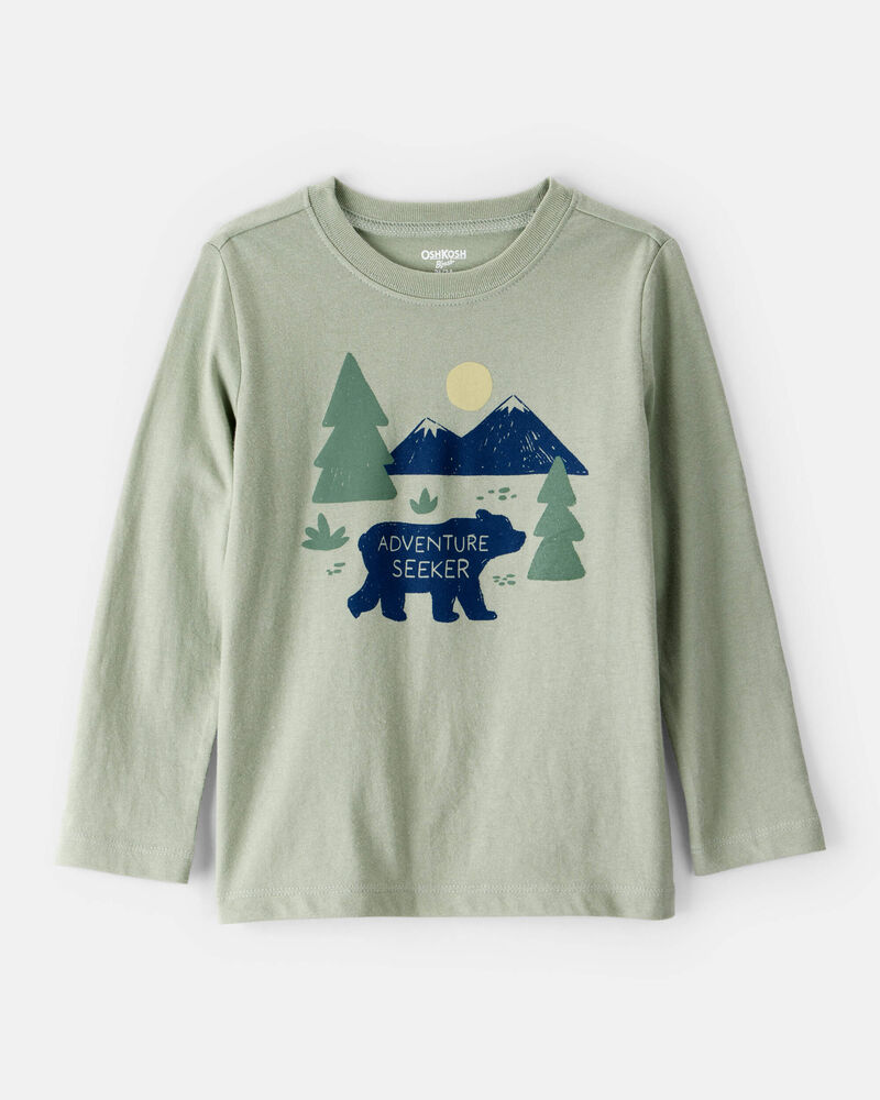 Toddler Boy Adventure Seeker Long-Sleeve Graphic Tee - Green, image 1 of 3 slides
