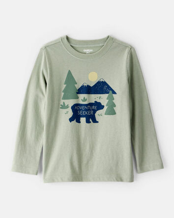 Toddler Boy Adventure Seeker Long-Sleeve Graphic Tee - Green, 