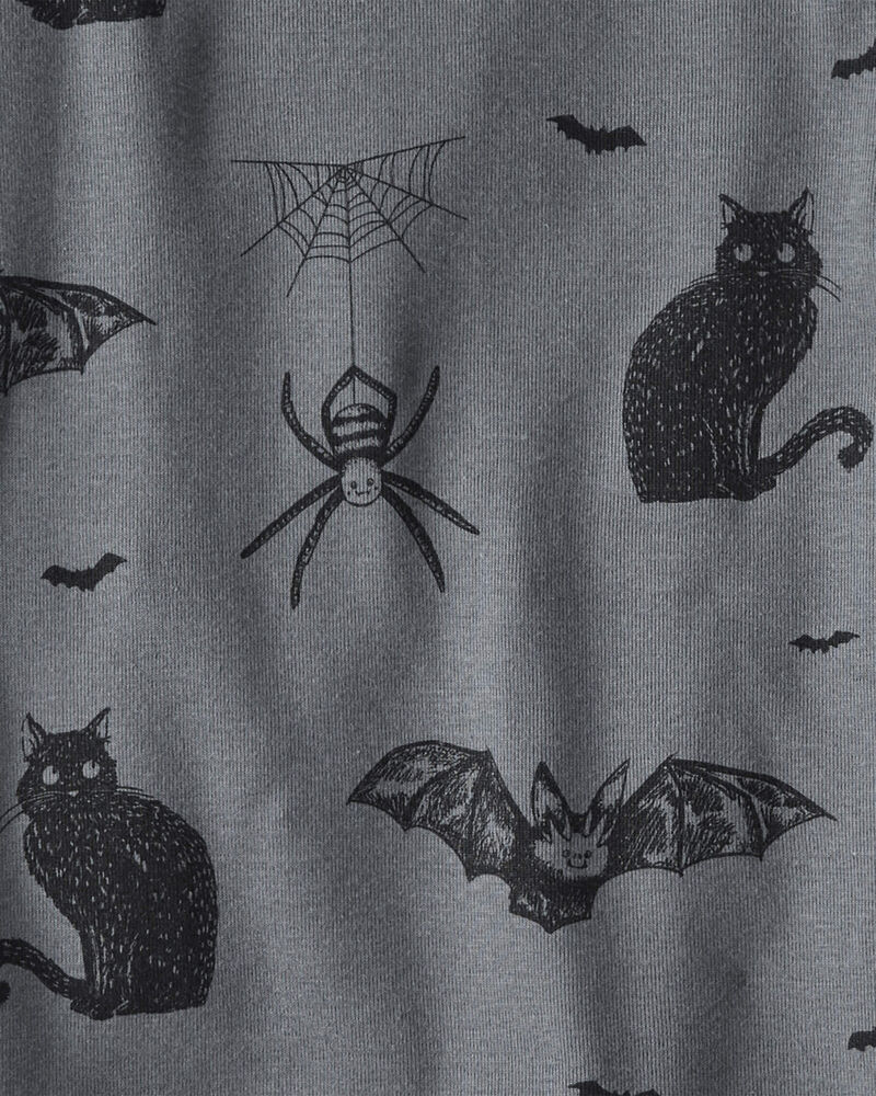 Kids 2-Piece Organic Cotton Pajamas in Spooky Creatures Print, image 3 of 4 slides
