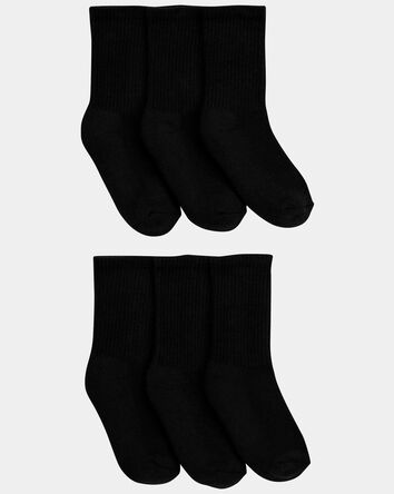 Boys 6-Pack Socks - Black, 