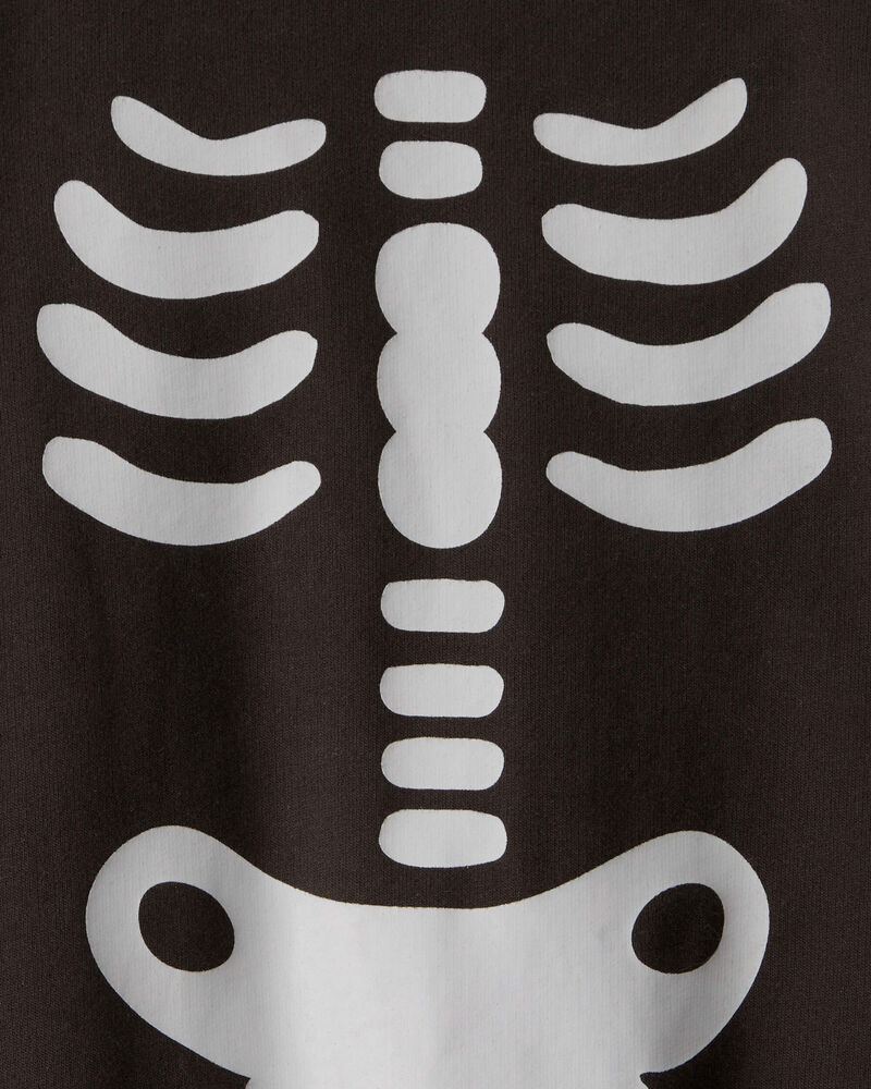 Baby Skeleton Long-Sleeve Jumpsuit - Black, image 2 of 3 slides