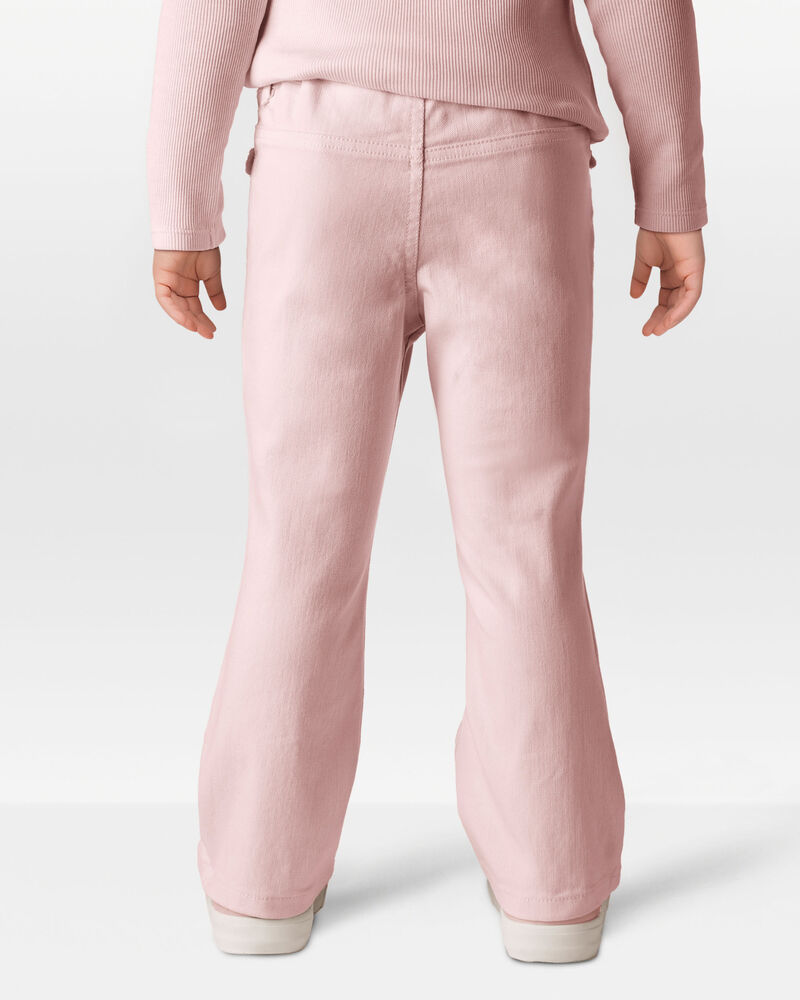 Toddler Girl Cotton Flare Pants - Pink, image 4 of 7 slides