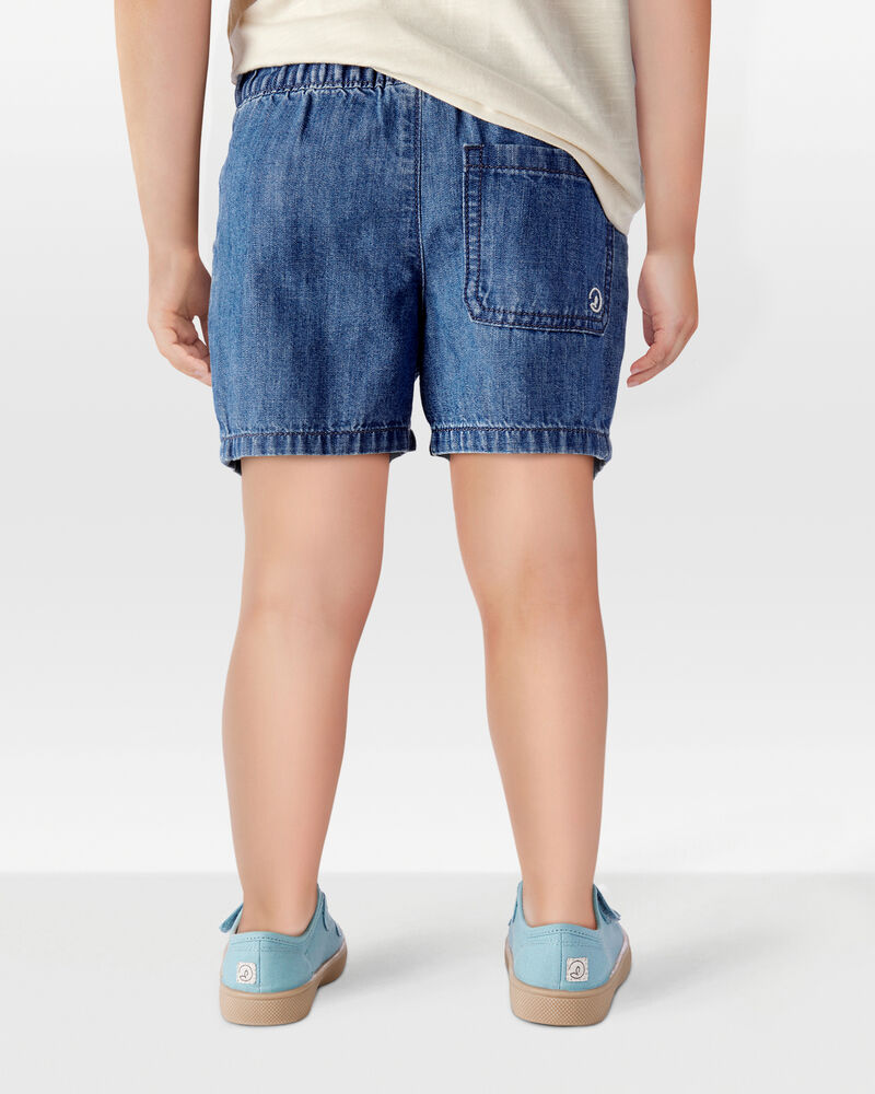 Toddler Organic Cotton Chambray Shorts, image 3 of 7 slides