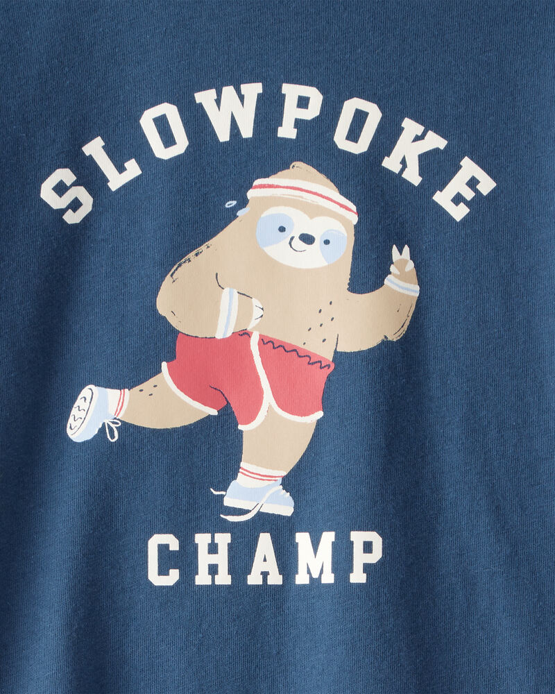 Toddler Boy "Slowpoke Champ" Short-Sleeve Graphic Tee - Blue, image 2 of 3 slides