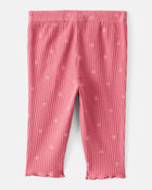Baby Girl Heart Print Cotton Pull-On Pants - Pink, image 2 of 4 slides