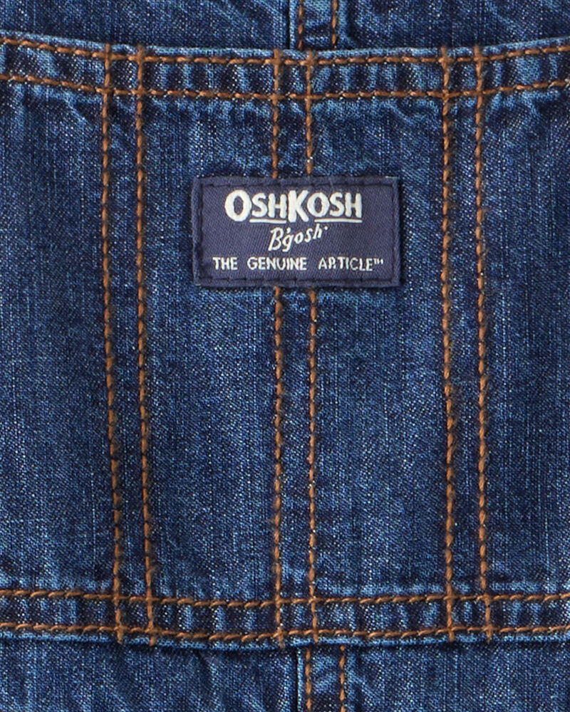 Toddler Buffalo Check Denim Overalls - Blue, image 3 of 4 slides