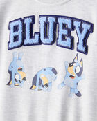 Toddler Bluey Colorblock French Terry Sweatshirt - Grey, image 2 of 3 slides